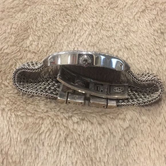 LOIS HILL Watch Sterling Silver Torneau Swiss Movement Bracelet Watch - Picture 11 of 17